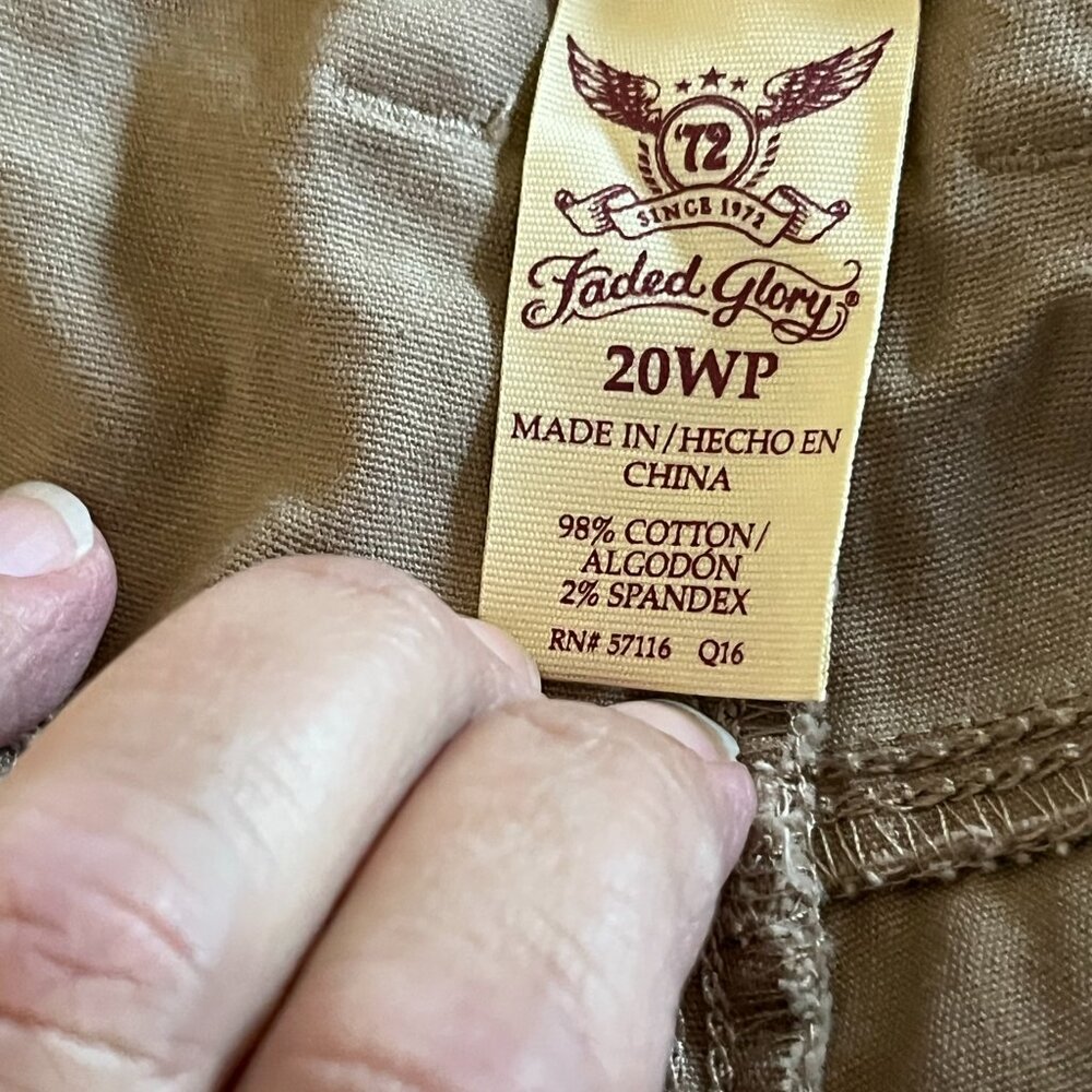 Women's Faded Glory Khaki 20WP - Picture 3 of 5
